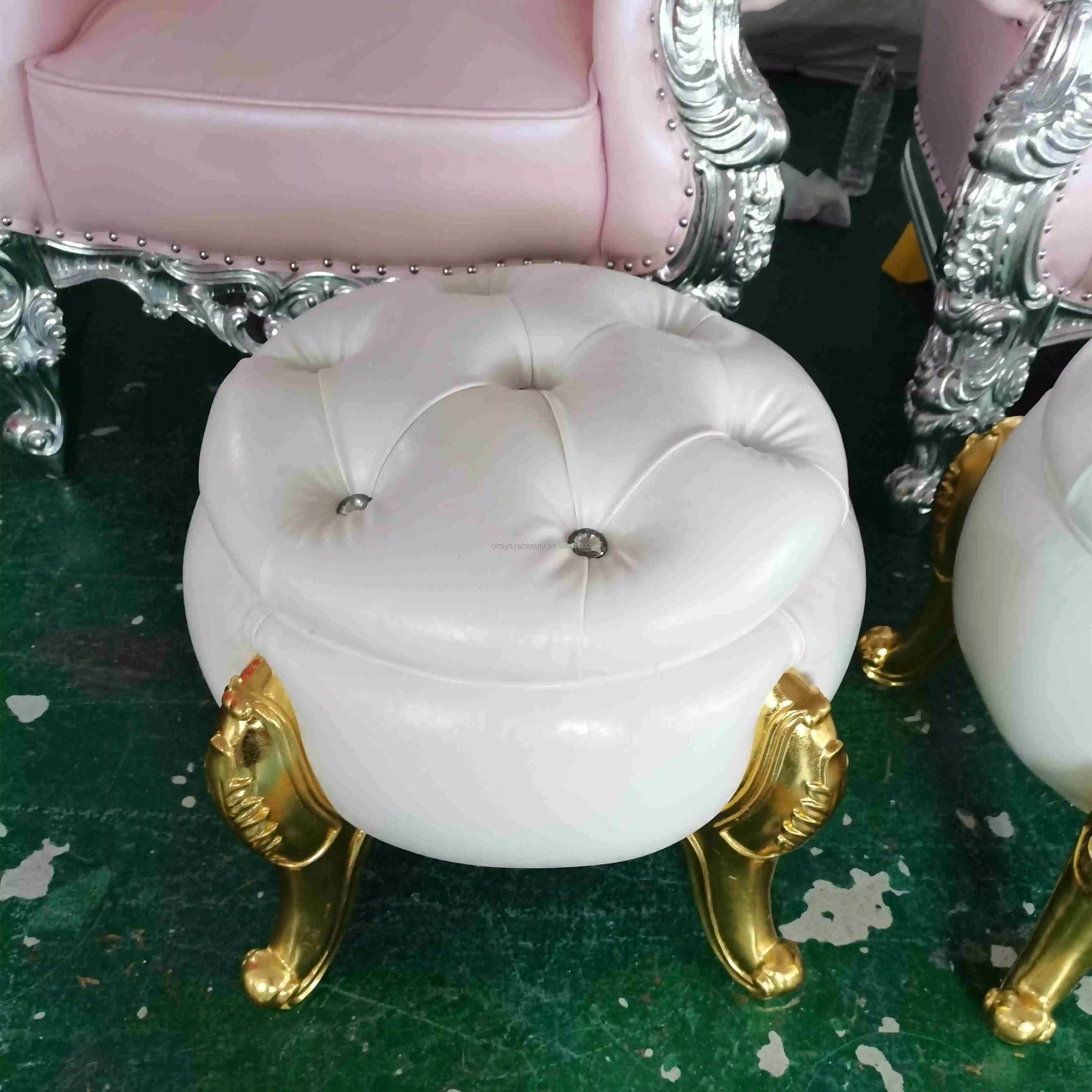 

Nail salon furniture nail spa stool for women quality crystal small pedicure chairs nail stool