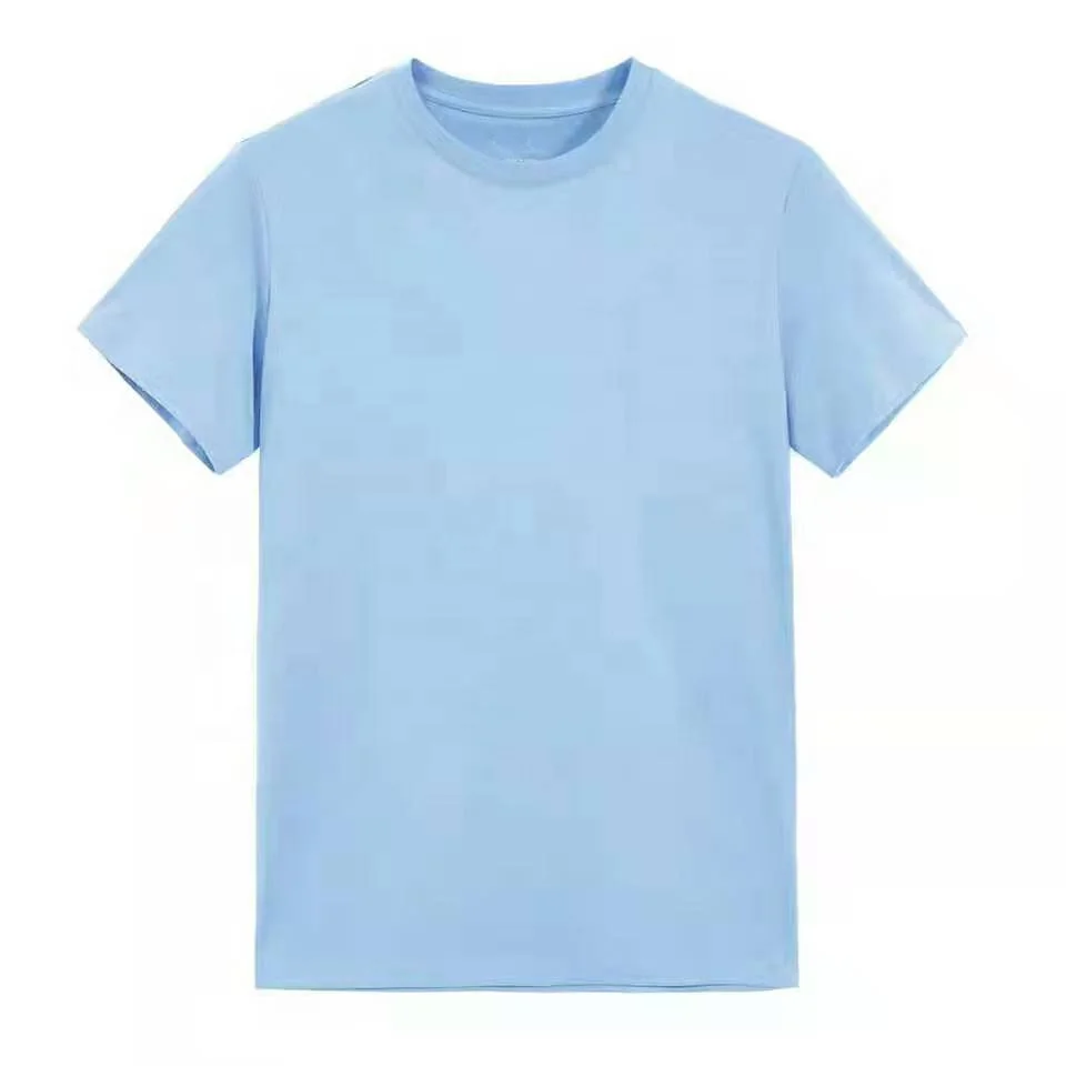 Wholesale man's  garment 100% cotton jersey fabric plain t-shirts printing custom sport shirt for men