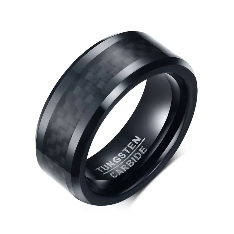 

Hot Selling Black Tungsten Carbide Ring In Mens Jewelry