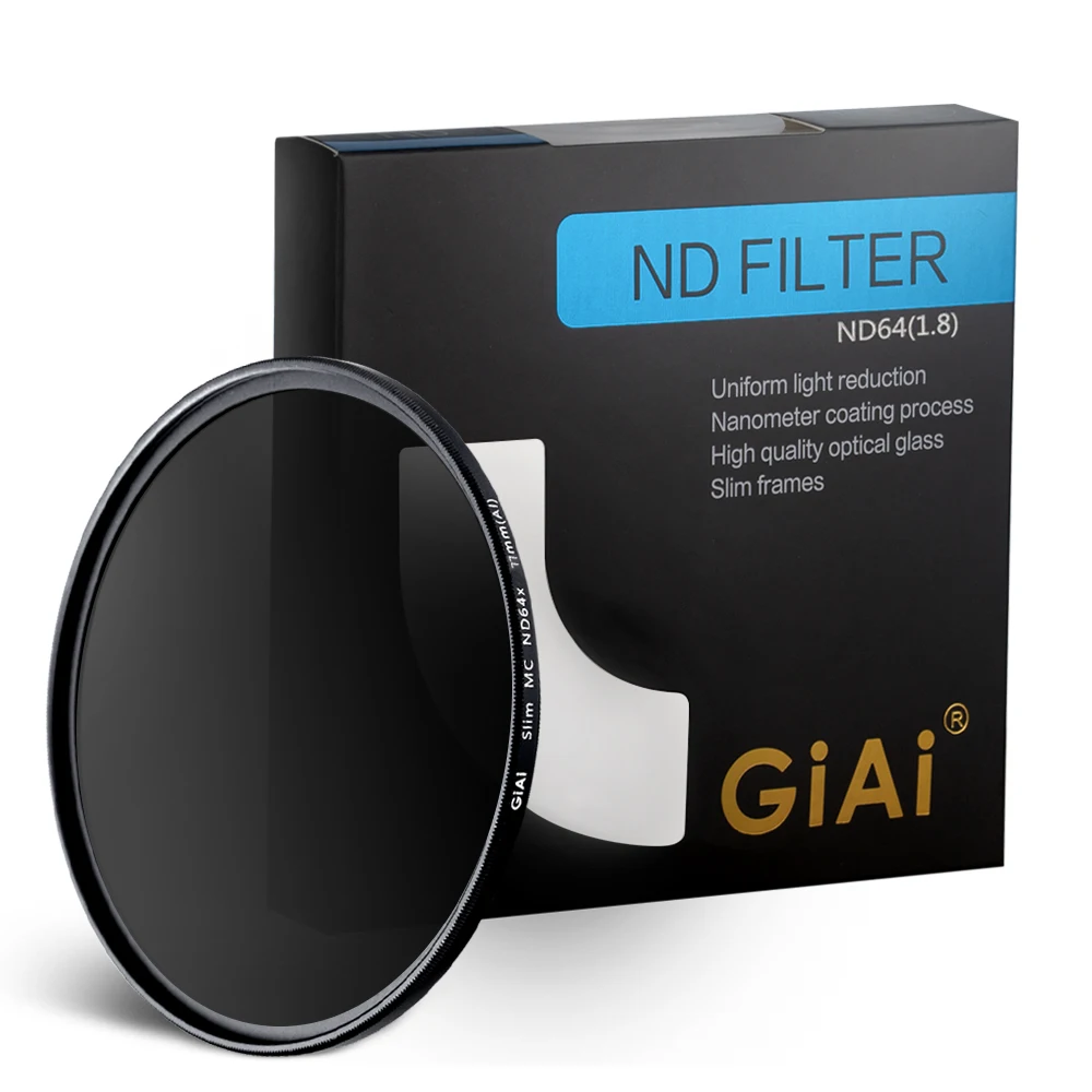 

GiAi 77mm Camera ND filter 6-stop Neutral density filter ND64