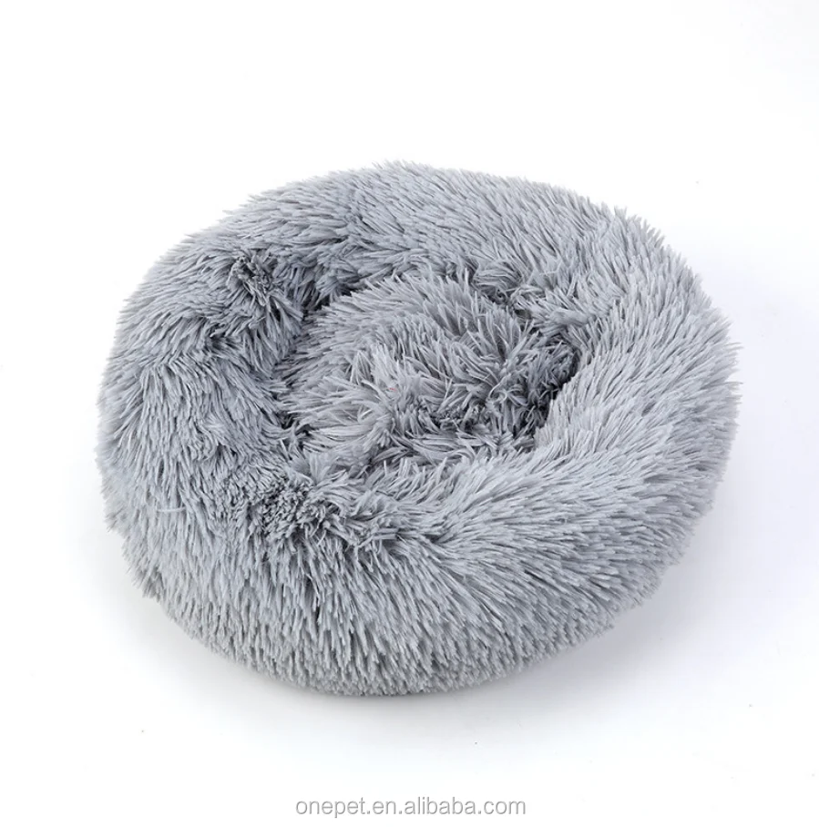 

Manufacturer factory best price round donut style dog bed cord plush pet bed, As picture show