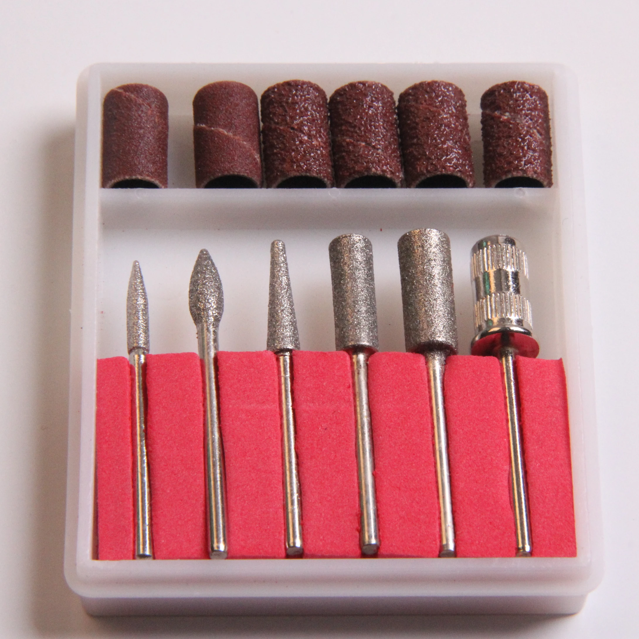 

2021 New High Quality 6pcs Nail Drill Bits Set For Nail Art Grinding Head Nail Art Tool, Silver