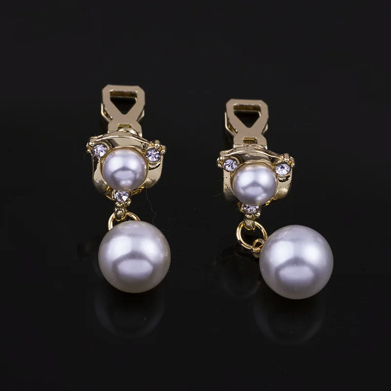 

Fashion temperament ear clip without pierced wholesale earrings mixed pearl jewelry for women, As pictures