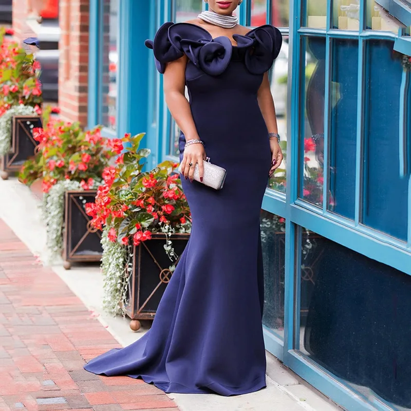 

New Arrival Women's Off-shoulder Bridesmaid Dress Long Plus Size