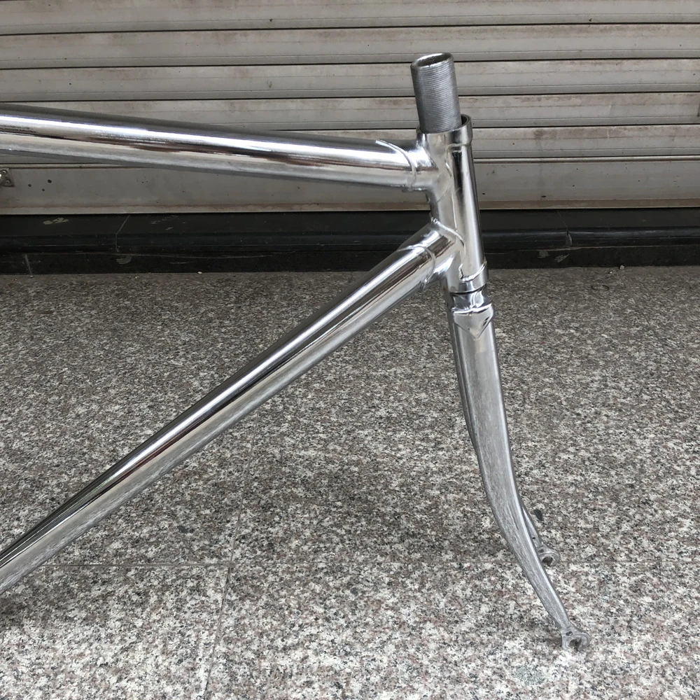 700c Bicicleta Fixie Gear Bike Frame Sliver Plating Vintage Fixe Bike