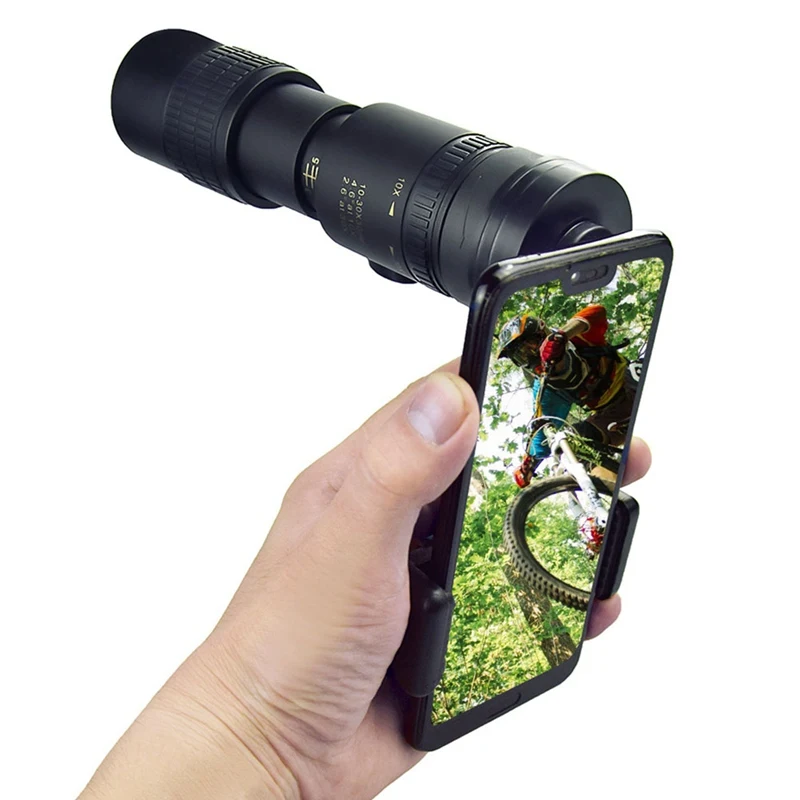 

10-300x40 telescope zoom high quality mobile phone camera telescope, Black