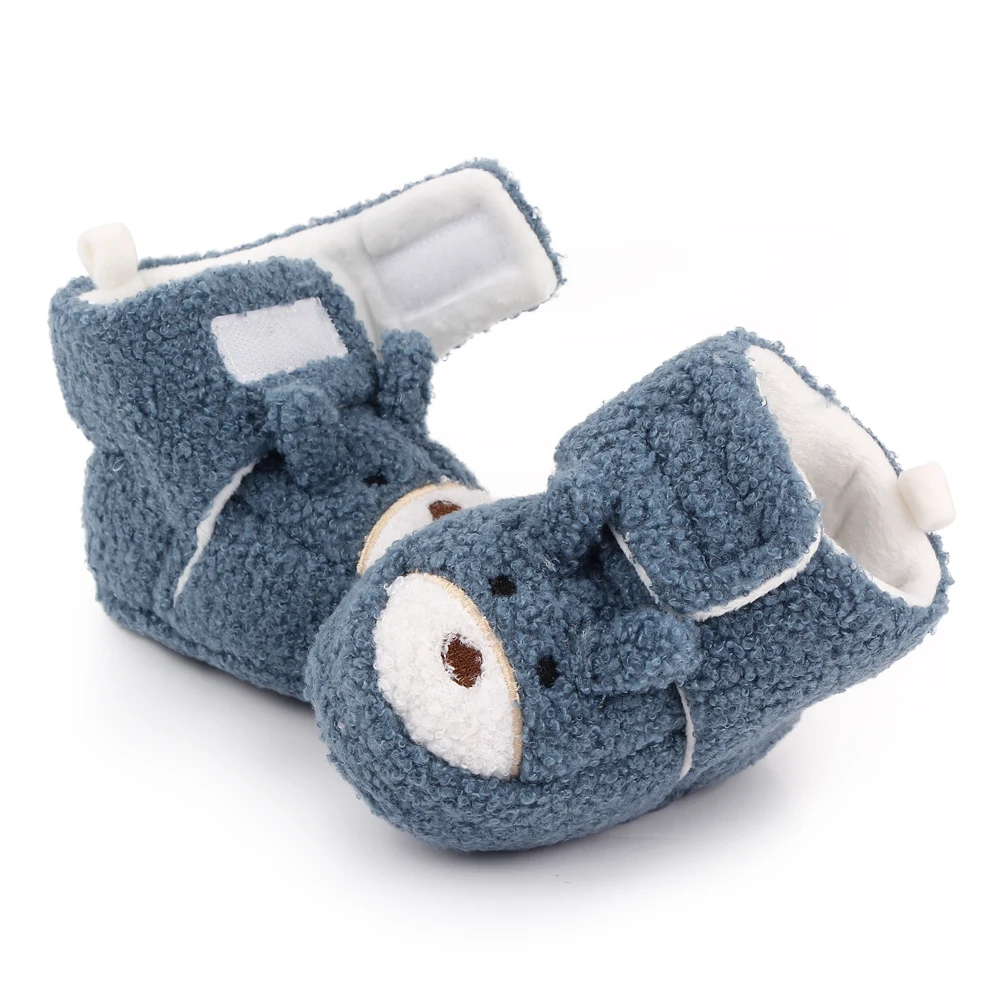 Winter baby boots cute cartoon soft sole baby shoes boys girls manufacture