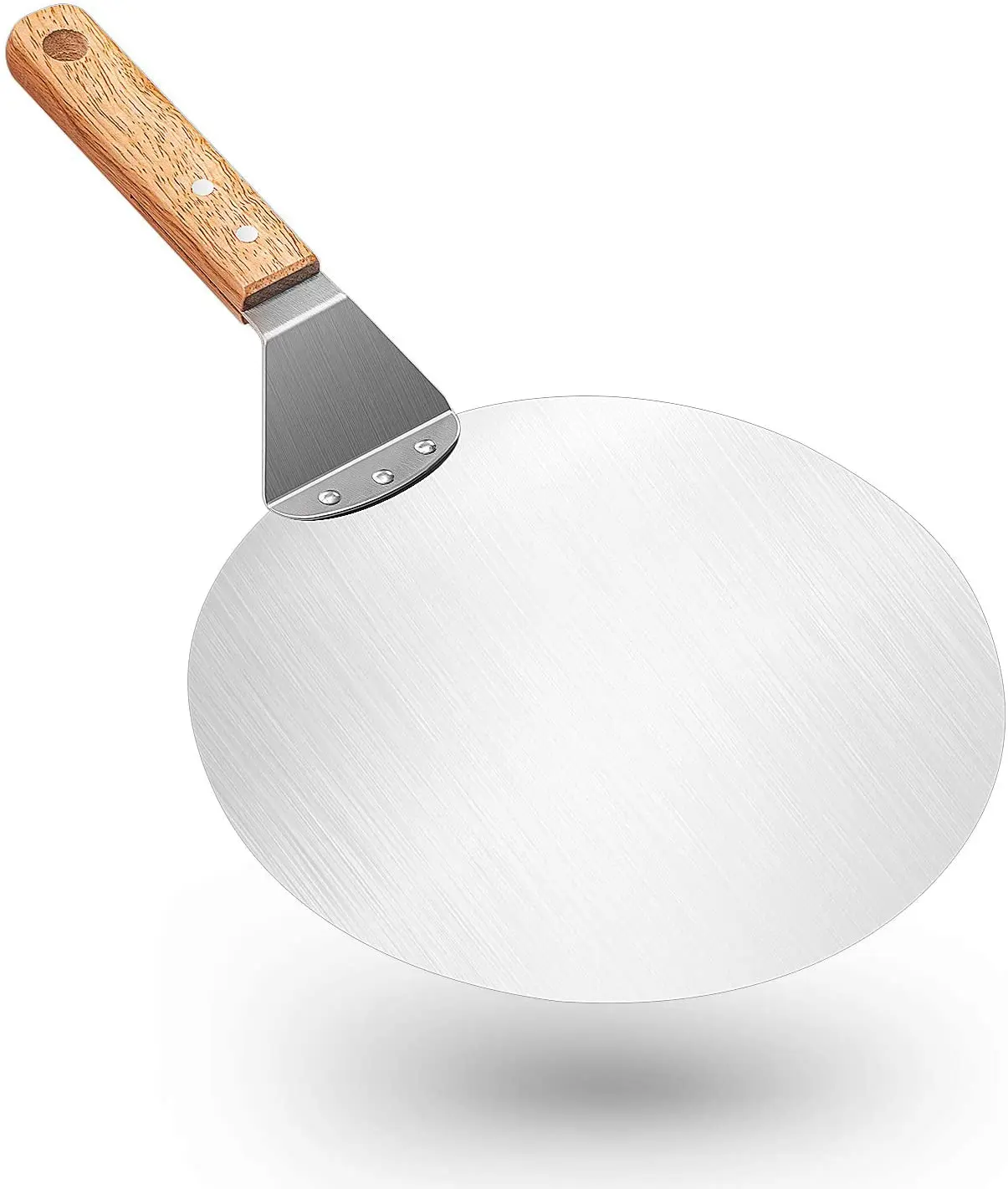 

10" Heavy Duty Pizza Lifter Oversized Stainless Steel Cake Lifter Large Pizza Spatula with Wood Handle for Grilling,Baking