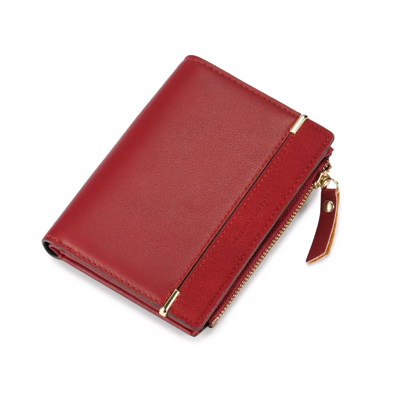 

Wholesale Cheaper Multi Colors PU Leather Women Short Clutch Wallet for Ladies, 5 color