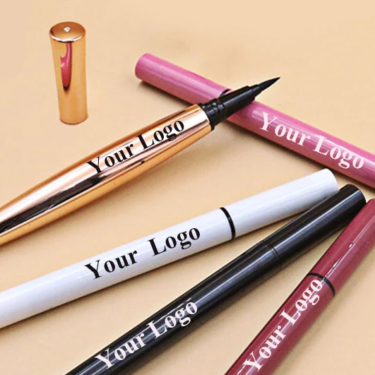 

Colored lashglue eyeliner lash glue pen label brush tip eyeliner adhesive empty pen with eyeliner adhesive pen wholesale