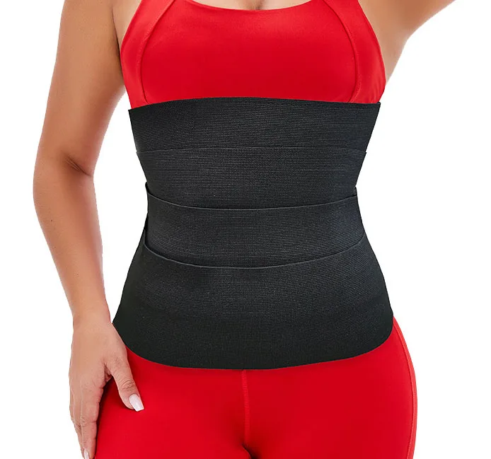 

Women Waist Shaper Tummy Belly Trimmer Fat Burning Girdle Belt Breathable Abdominal Binder Waist Belt, Black or customized