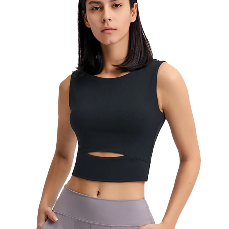 

Women Super Soft Cool Compression Fitness Gym Exercise Padded Tank Tops, Customized color