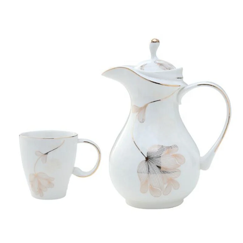 

Ceramics European Style Simple Fashionable Leakproofness Coffee Sets Phnom Penh Design High Quality Tea Sets, White/purple/pink