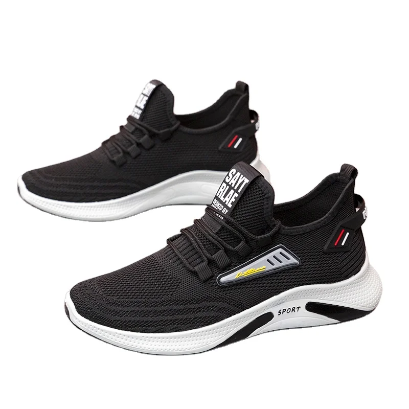 

New Summer Casual Shoes Flying Weaving Running Shoes Men Low-Top Breathable Fashion Sneakers Flexible Super Light Footwear
