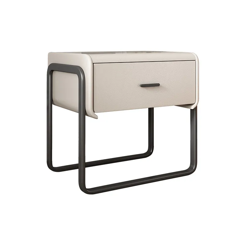 
Bedside table modern minimalist mini solid wood European hotel double drawer bedroom storage cabinet 