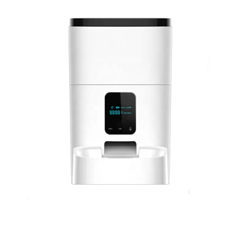 

Hot sale Classic Durable LCD display No Wifi Battery Smart Auto Cat Feeder Slow Dog Automatic Feeder, White