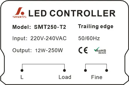 EU Standard triac Dimmer Led Light dimming Control Wall Dimmer Switch