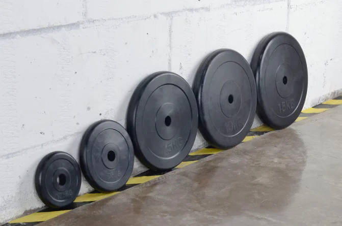 黑色橡胶涂层重量板/金属戒指或橡胶环