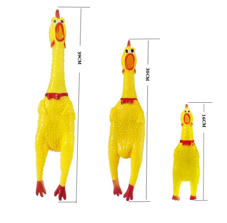

Hot Selling Creative Tricky Screaming Chicken Dog Toy Vent Guaijiao Chicken Rubber Dog Pet Toy