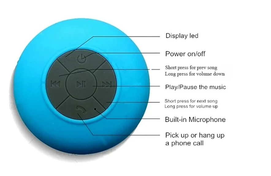 Newest IPX5 Waterproof Sucker Shower Bluetooth Speaker Portable Mobile Phone Wireless Mini Speaker for Bathroom - ANKUX.COM