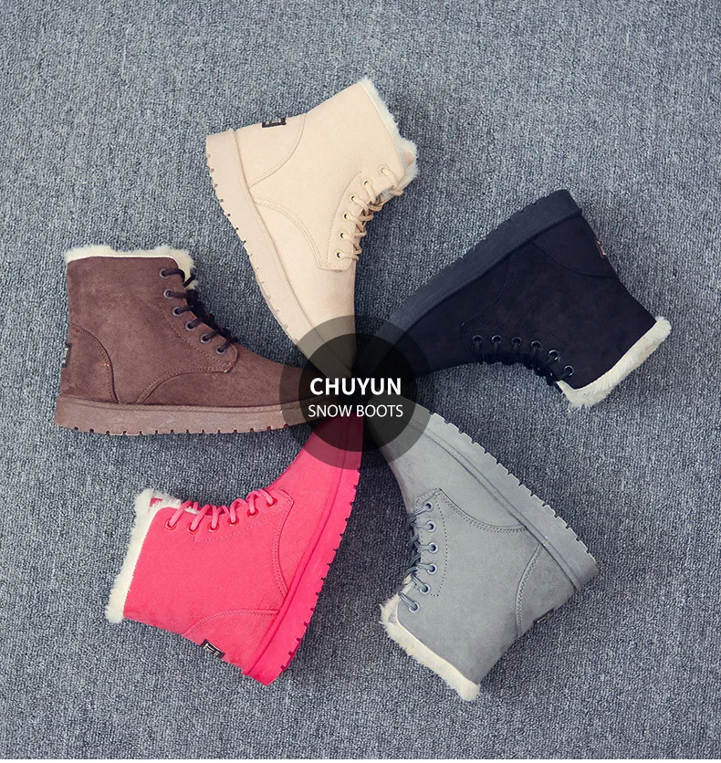 

2021 snow boots cotton shoes women autumn and winter all year round in stock plus velvet warm shoes plus velvet broken boots, Customized color