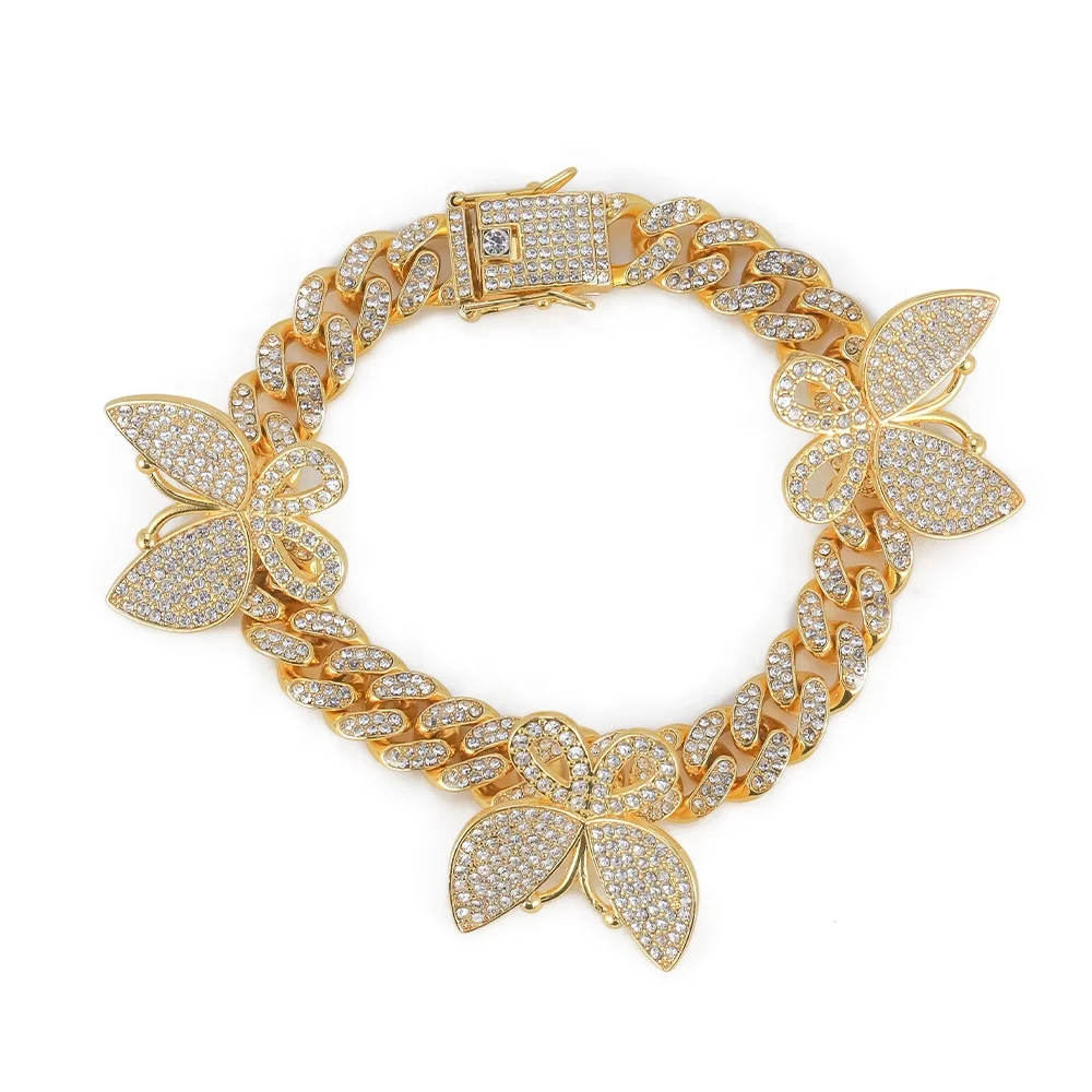 

Cuban Link Women Bling Crystal Foot Chain Jewelry Diamond Anklet Hypoallergenic