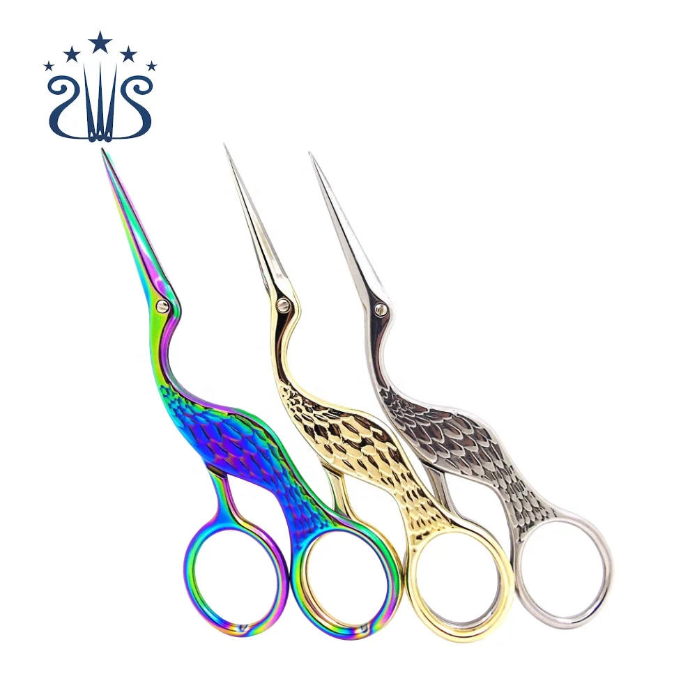 

RTS Crane Type Vintage Hand DIY Cutting Stainless Steel Craft Beauty Scissors