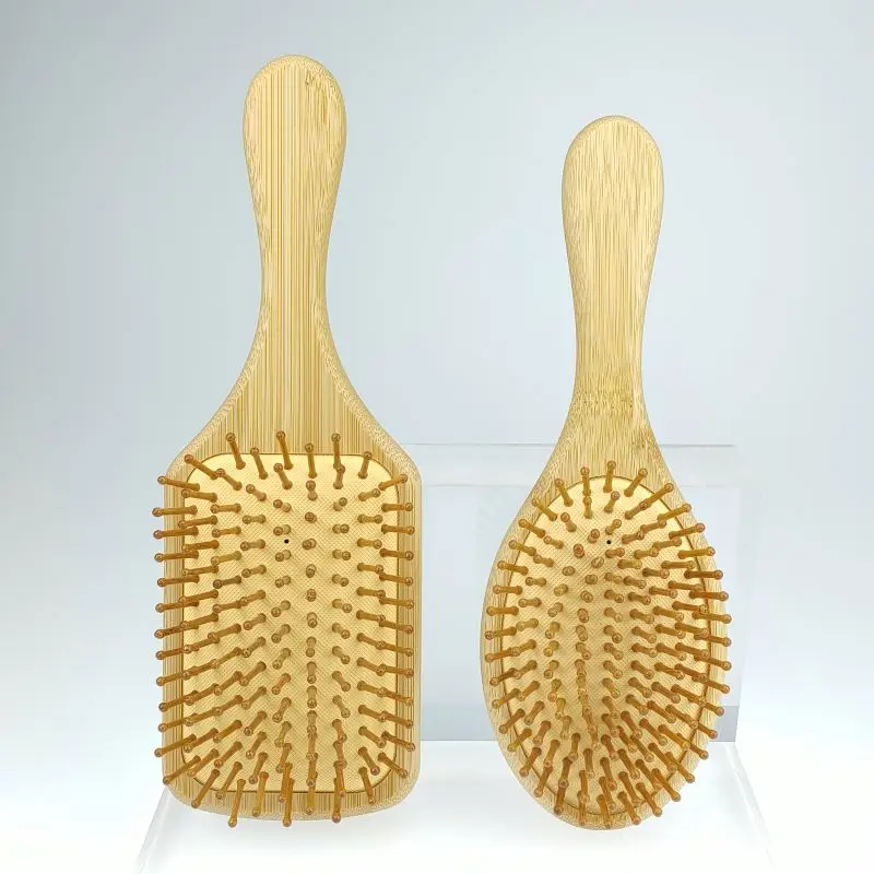 

Wholesale Natural Eco-Freindly Large Bamboo Paddle Detangling Cushion Massage Hair Brush