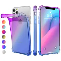 

Colorful Gradient Phone Case For iPhone 11 Ultra Clear Thin Cases Soft TPU Cover