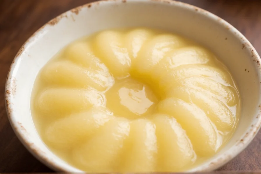Close-up of traditional Cantonese ginger milk pudding in porcelain bowl showing perfect silky texture and slight golden hue