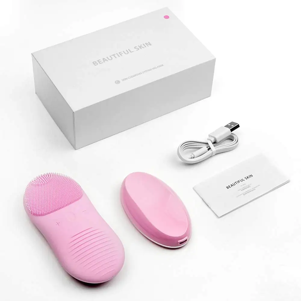 

Wireless Charging Waterproof Exfoliating Portable Silicone Face Brush, Pink / blue / black / rose red