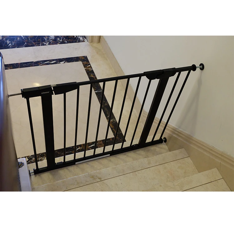 

Custom metal baby safety door children's gate other baby supplies temporary baby gate, Black