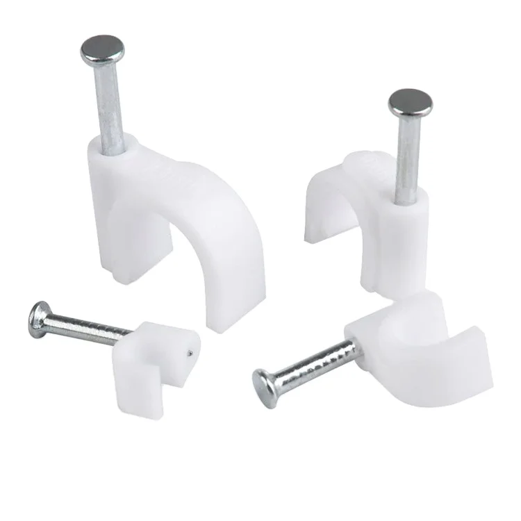 5mm Kunststoff Runde Nagel Kabel Halter Clip Kabel Klemmen Kanadischen