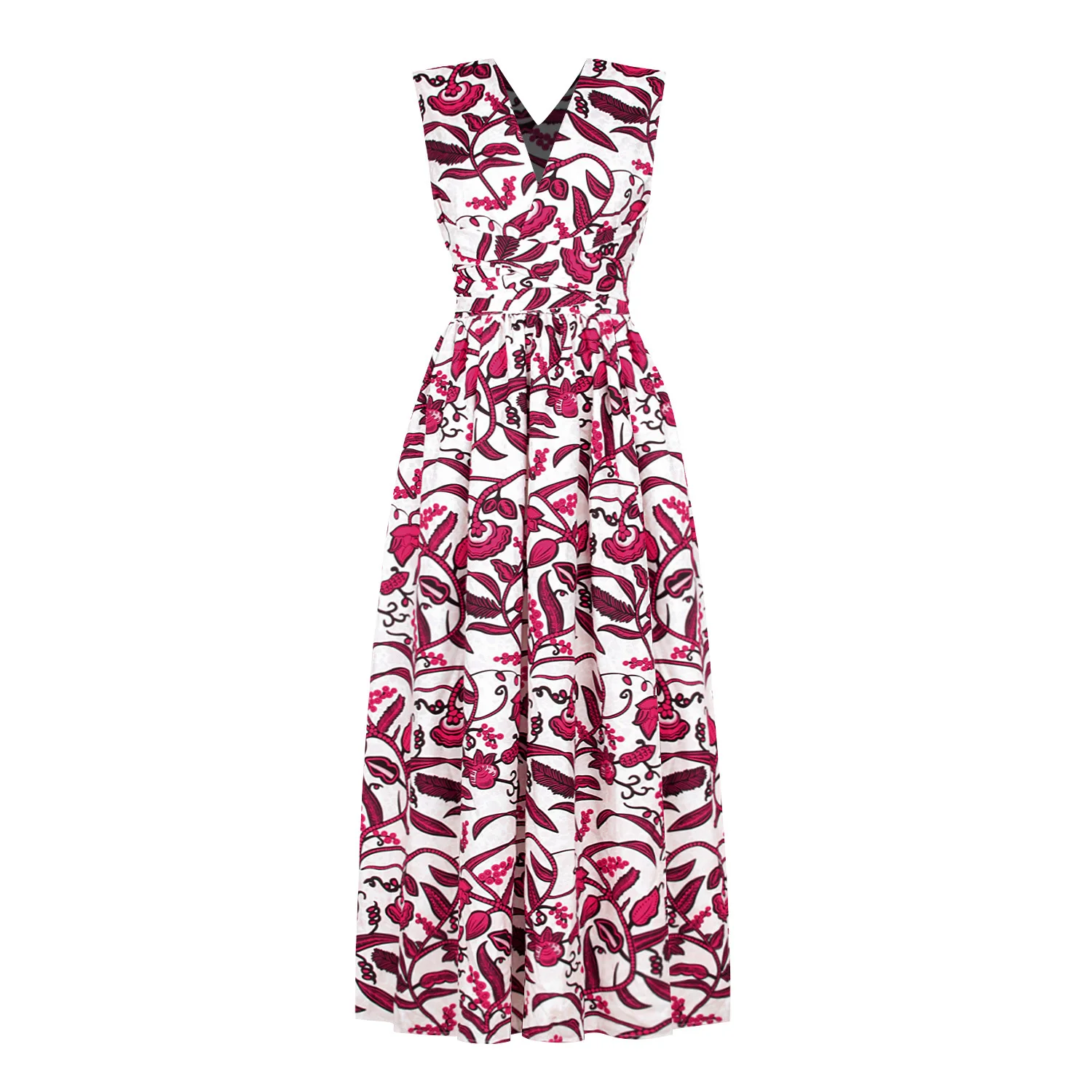 

women's multi-wear sexy split DIY dress amorous floral digital printing dress