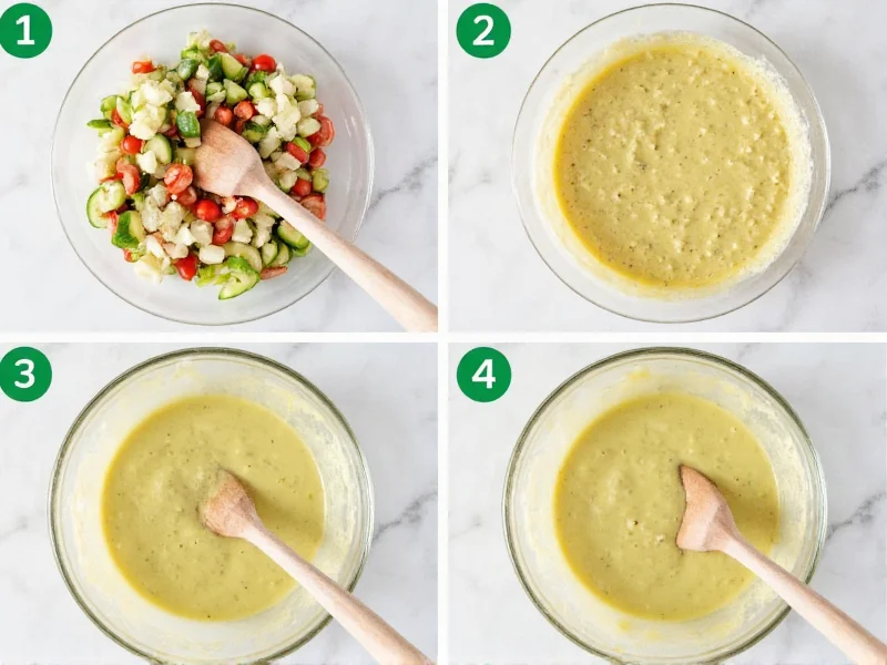Step-by-step Caesar dressing preparation process