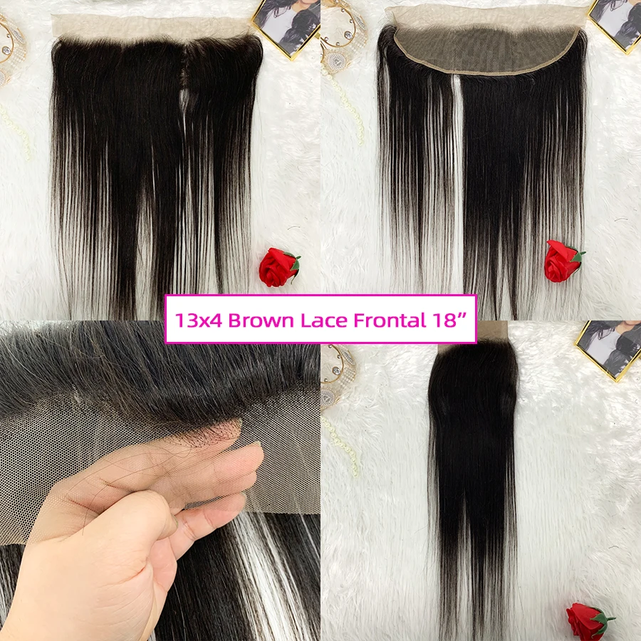 

100% Virgin Lace Frontal 13x4 Raw Lace Frontale Closure Naturelle 100% 13*4 Remy Brazilian Lace Frontal