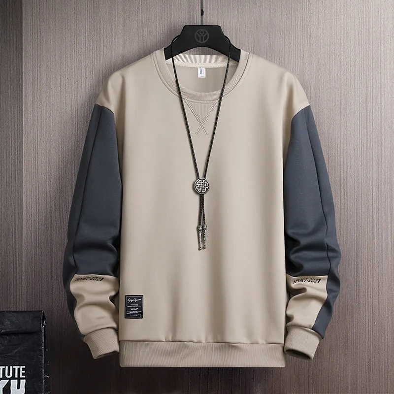 

Men's Hoodies Fashion Patchwork Sweatshirt O Neck Brand Clothing Male Harajuku Streetwear Hip Hop Oversize Hoodie Sportswear, 4 colors