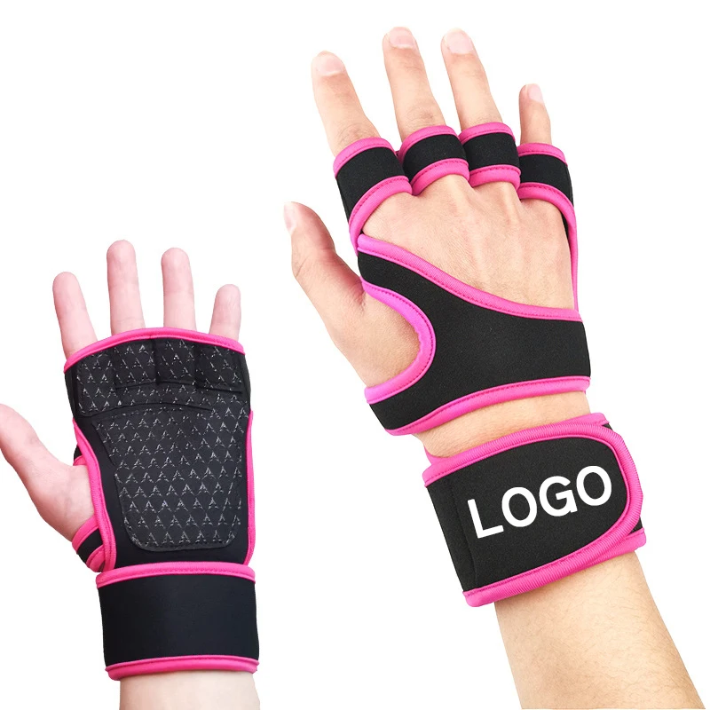 

Newly designed custom logo breathable fitness weightlifting gloves and adjustable non-slip half finger comfort