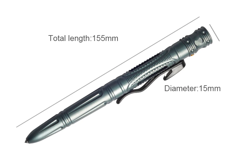 
Low MOQ Amazon best selling multifunction recharge aluminum self defense pen tactical pen with flashlight 