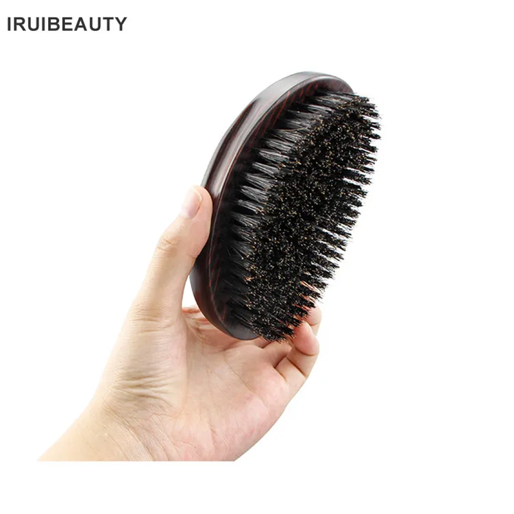 

Amazon Top Selling Custom Private Label Low MOQ Soft Or Medium Curve 100% 360 Wave Brush For Men