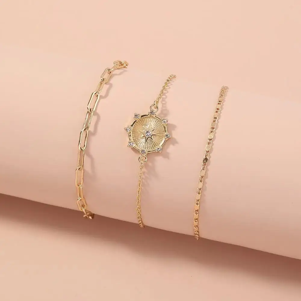 

European and American fashion temperament multi-layer bracelet set six-pointed star diamond all-match bracelet, Picture shows