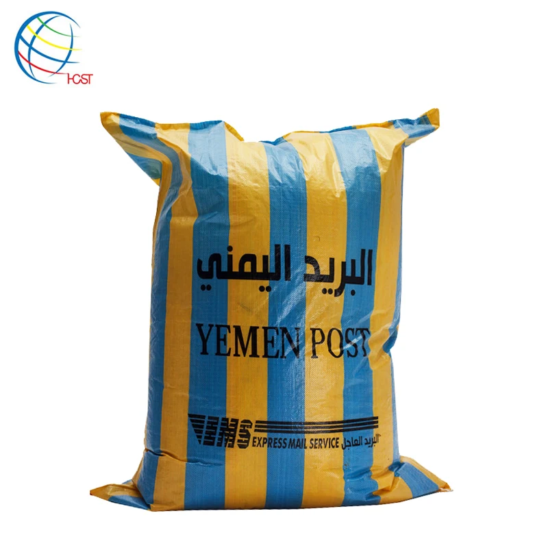 
PP woven blue bag exported to Morocco for packing wheat 