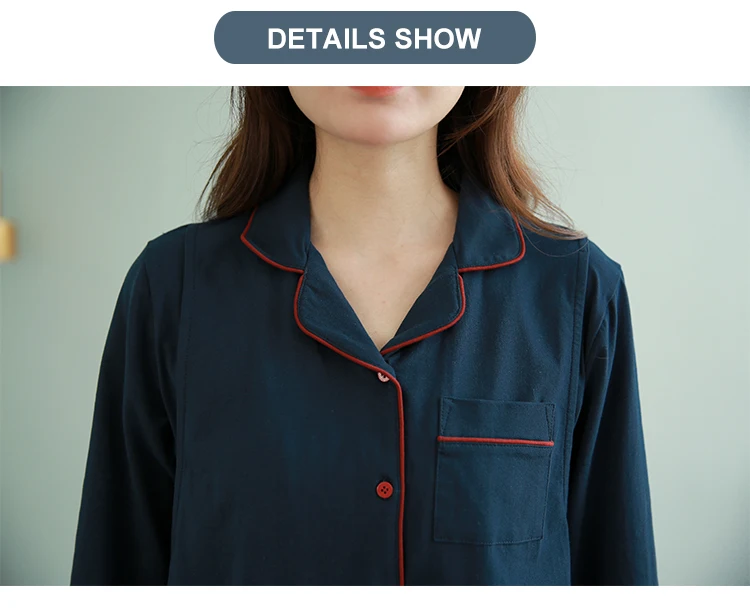 Elegant Long Sleeve Button Breastfeeding Sleepwear Pregnancy Hospital Pajamas Lounge Set.jpg