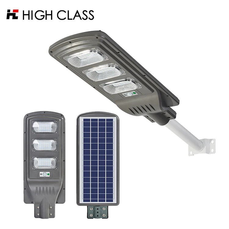 HIGH CLASS Super brightness waterproof ip65 wall mounted 100 200 300 watt all in one led solar street light