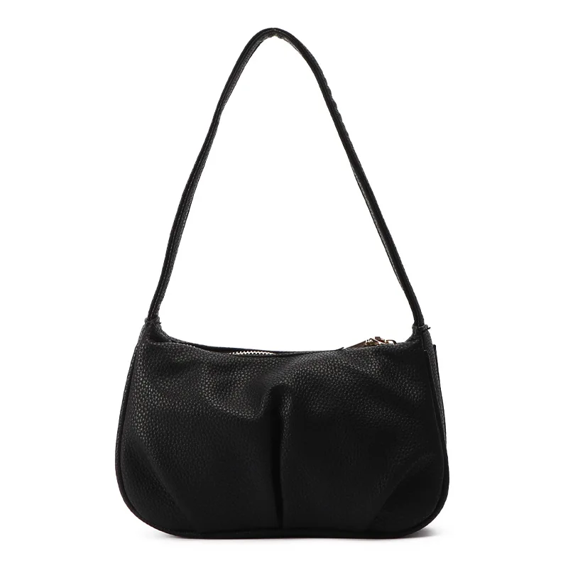 

Factory Direct supply pleated handbags women2021New pure color simple cloud bag shoulder small bag hand bag fashion, As show