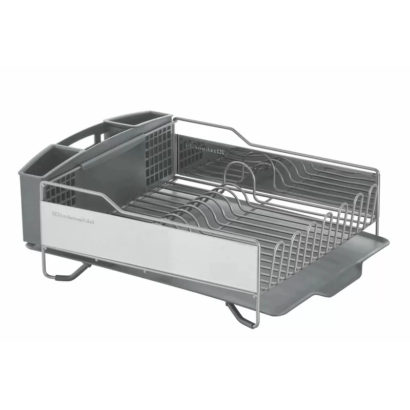 

Stainless Steel Countertop Dish Drainer Rack Removable Tray Drainboard Wire Dish Rack Tabletop White Black Wire Drainer