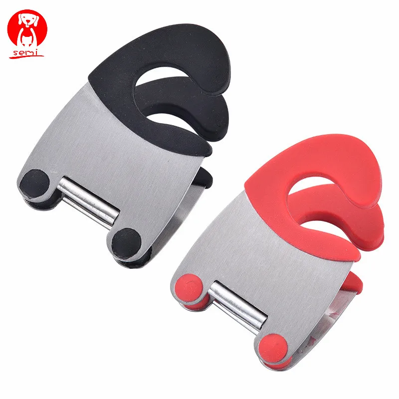 

1PCS Pot Clips Stainless Steel Tongs Holder for Pot Pan Spoon Holder Spatula Storage Rack Kitchen Cooking Tools