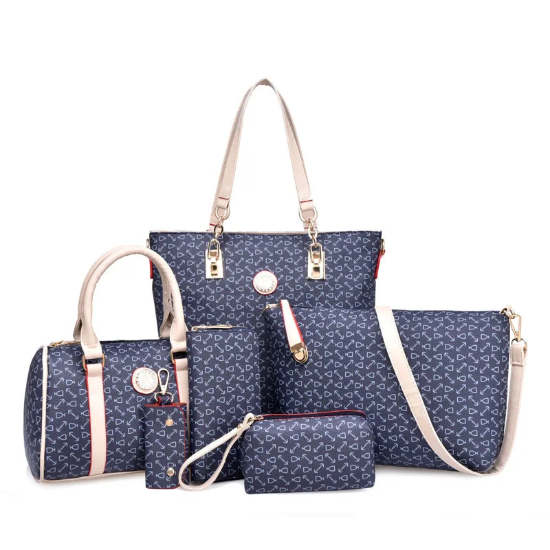 

2022 Cheap Price Six-piece Set Fashion Trends Ladies Bags Ladies Handbag Women Hand Bag Sets PU Handbags