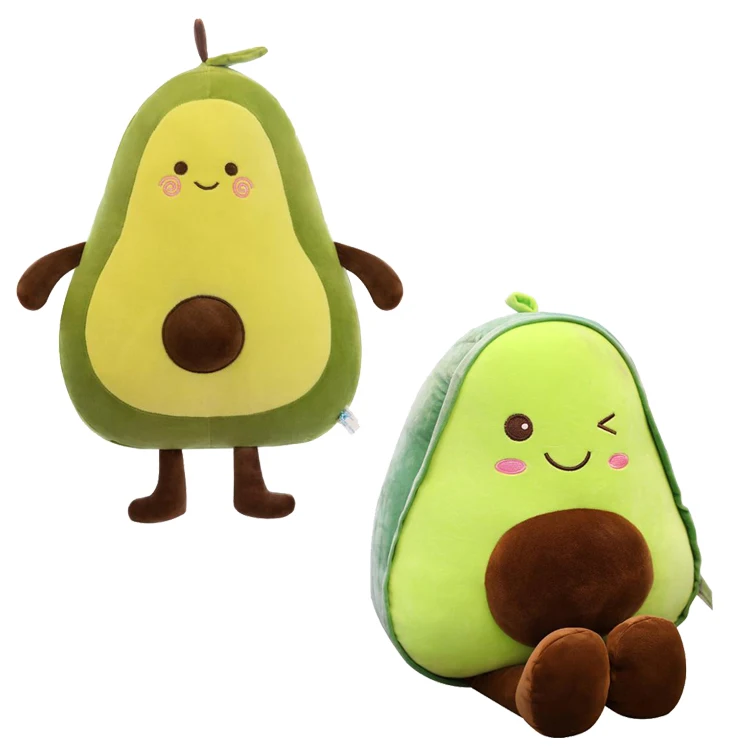 14 Inch Stuffed Animal Avocado Plush Toys Custom Soft Kawaii Food ...