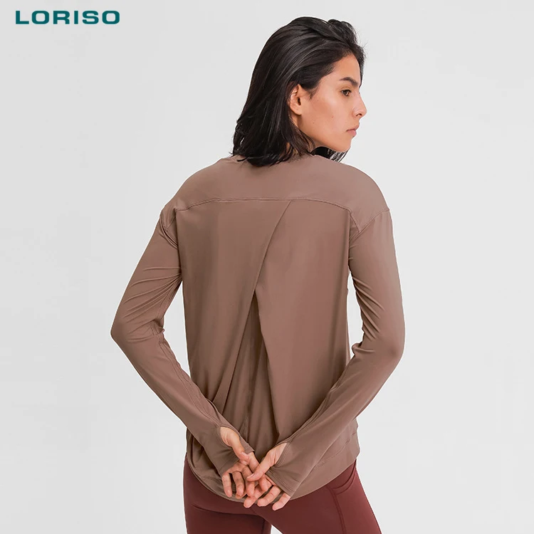 

Fall winter new design ladies women long sleeve workout casual athletic fitness running training yoga sports tshit t-shirt, Multicolor optional